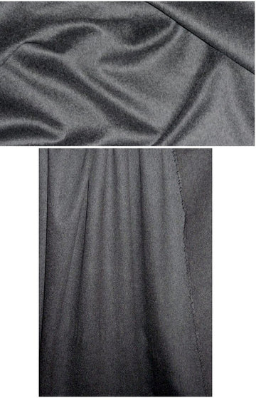 Italian charcoal gray cashmere woven