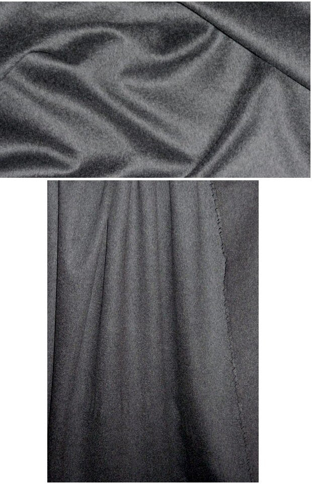 Italian charcoal gray cashmere woven 1.875 yds