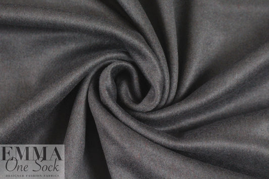 French doublecloth CASHMERE coating - gunmetal