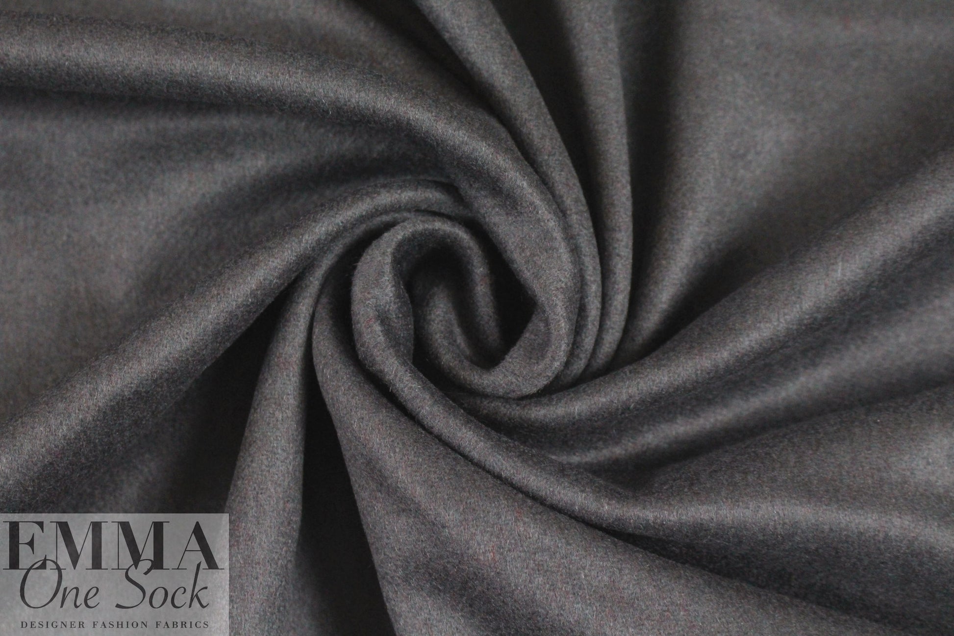 French doublecloth CASHMERE coating - gunmetal 1.75 yds