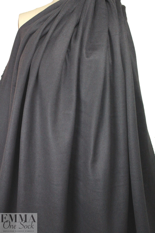 French doublecloth CASHMERE coating - gunmetal 1.75 yds