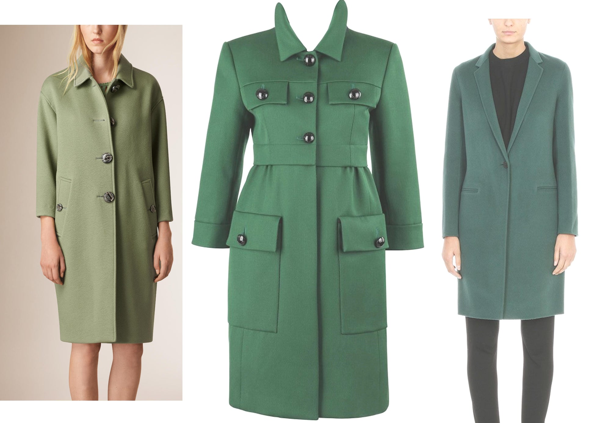 Italian wool/cashmere/angora coating - eucalyptus