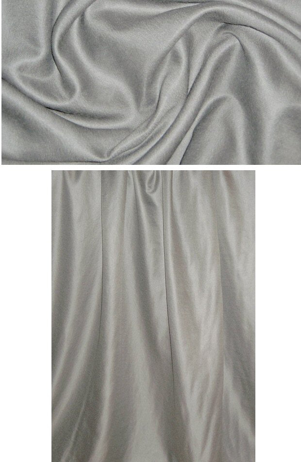 Ca1vin K. cashmere/silk dressweight woven - pewter 1.25 yds **FLAW**