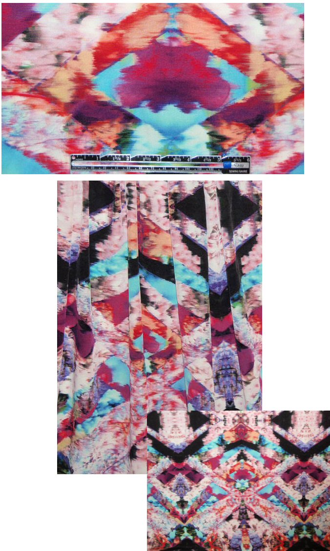 NY designer engineered abstract silk CDC