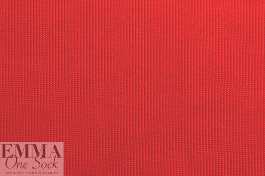 Italian 'techno chain link' thick doubleknit - cherry