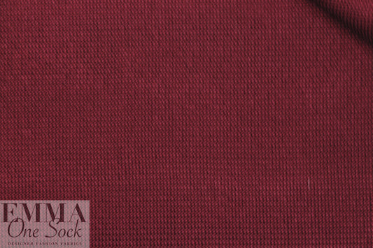 Italian 'techno chain link' thick doubleknit - merlot 2.25 yd