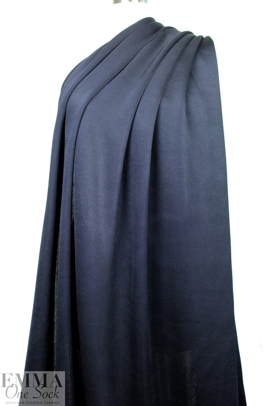 Italian 'techno chain link' doubleknit - navy