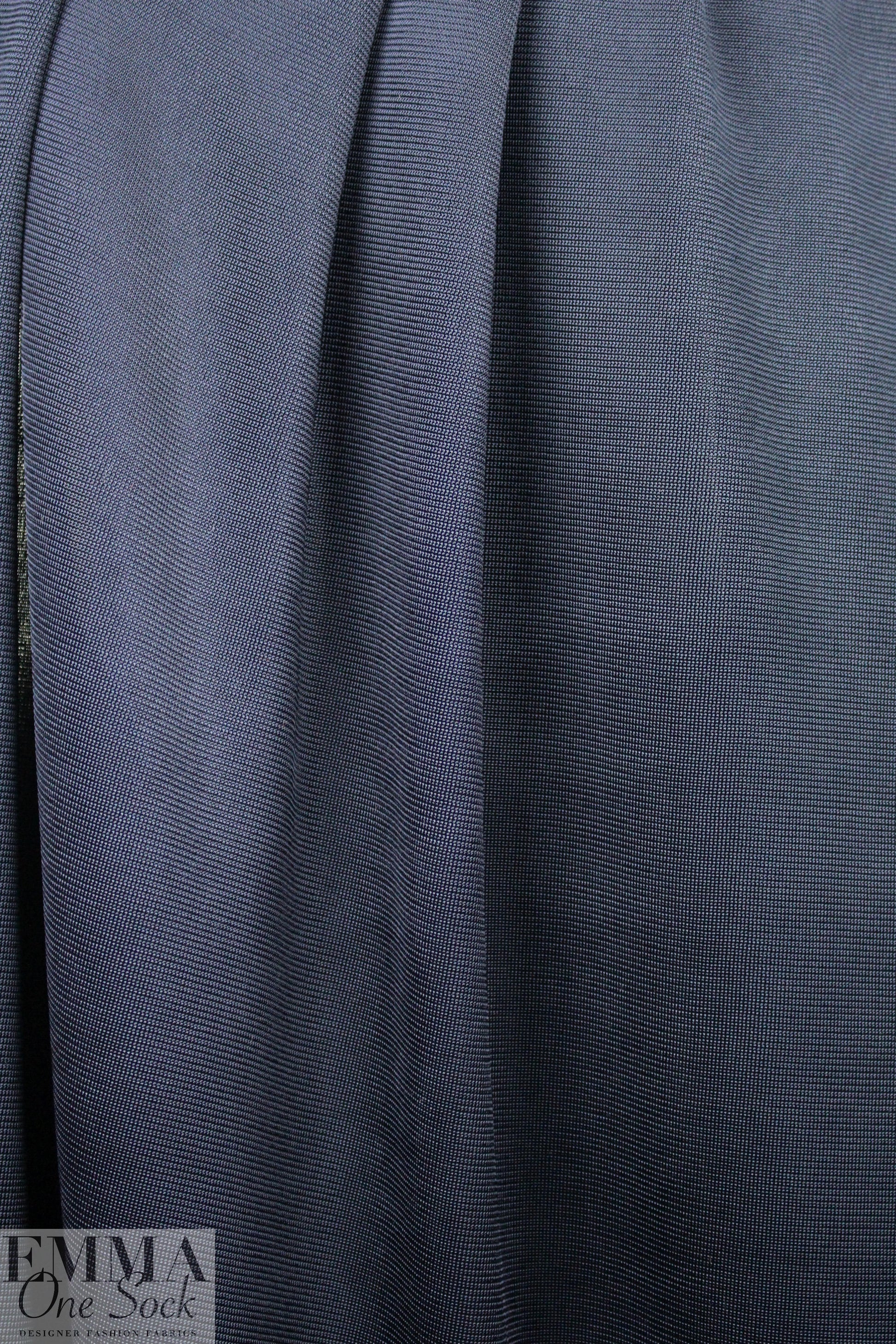 Italian 'techno chain link' doubleknit - navy