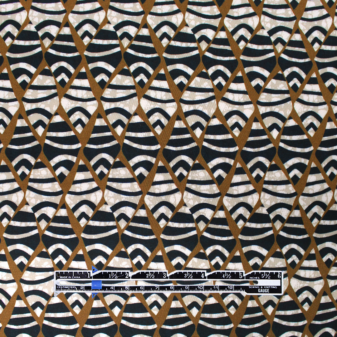 Italian 'diamond lattice' viscose challis woven .75 yds