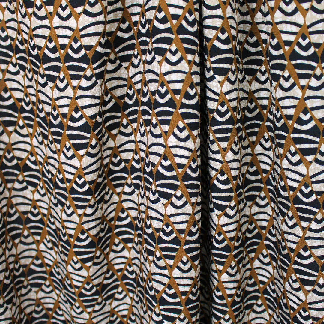 Italian 'diamond lattice' viscose challis woven .75 yds