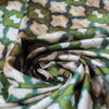 Italian 'batiky lattice' satin viscose woven .625 yds