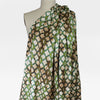 Italian 'batiky lattice' satin viscose woven .625 yds