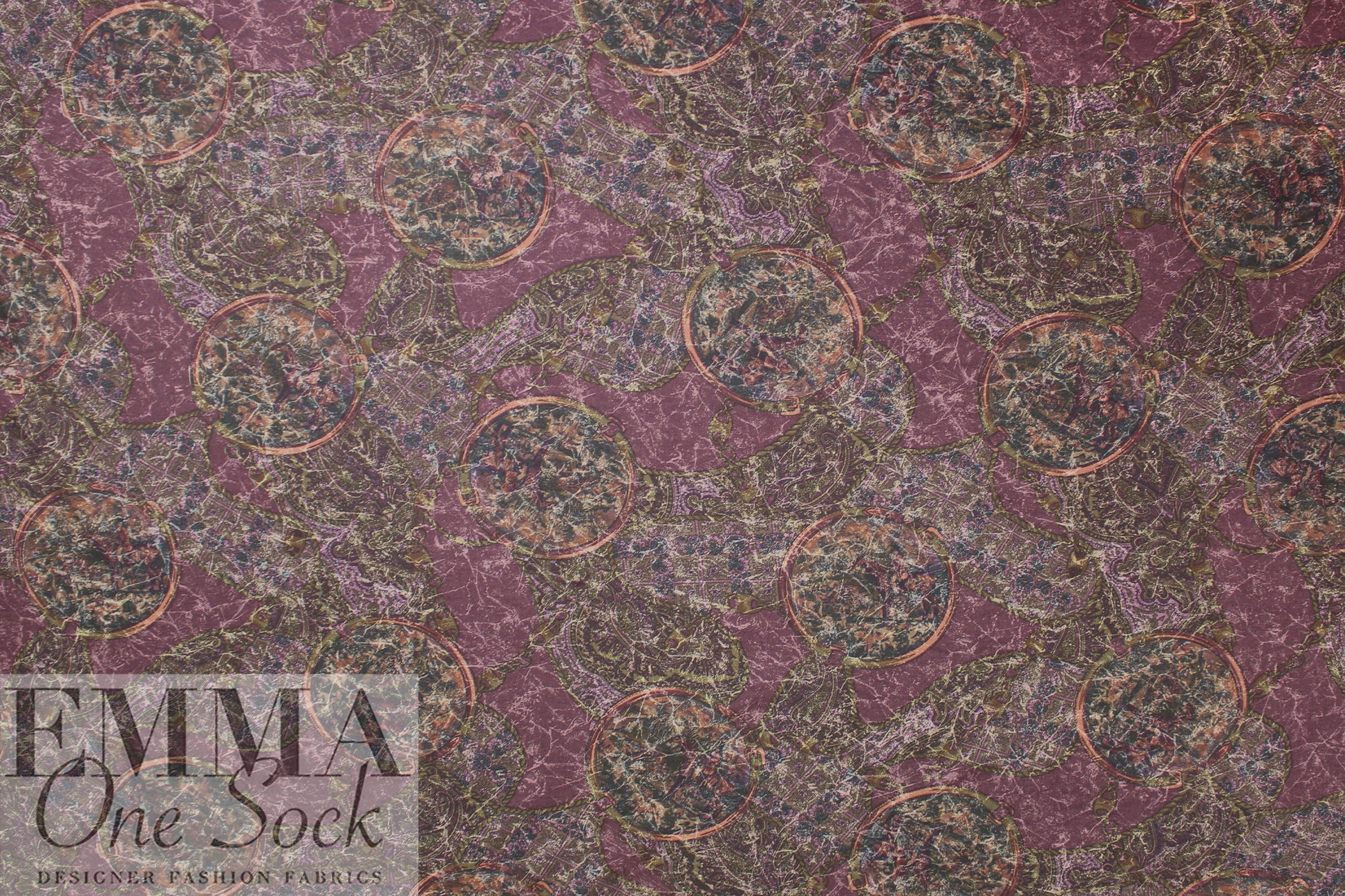 Italian 'marble cameo' viscose twill woven 1.75 yd