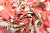 'coral blossoms' Oeko-Tex viscose challis woven 1.5 yd