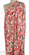'coral blossoms' Oeko-Tex viscose challis woven .75 yds