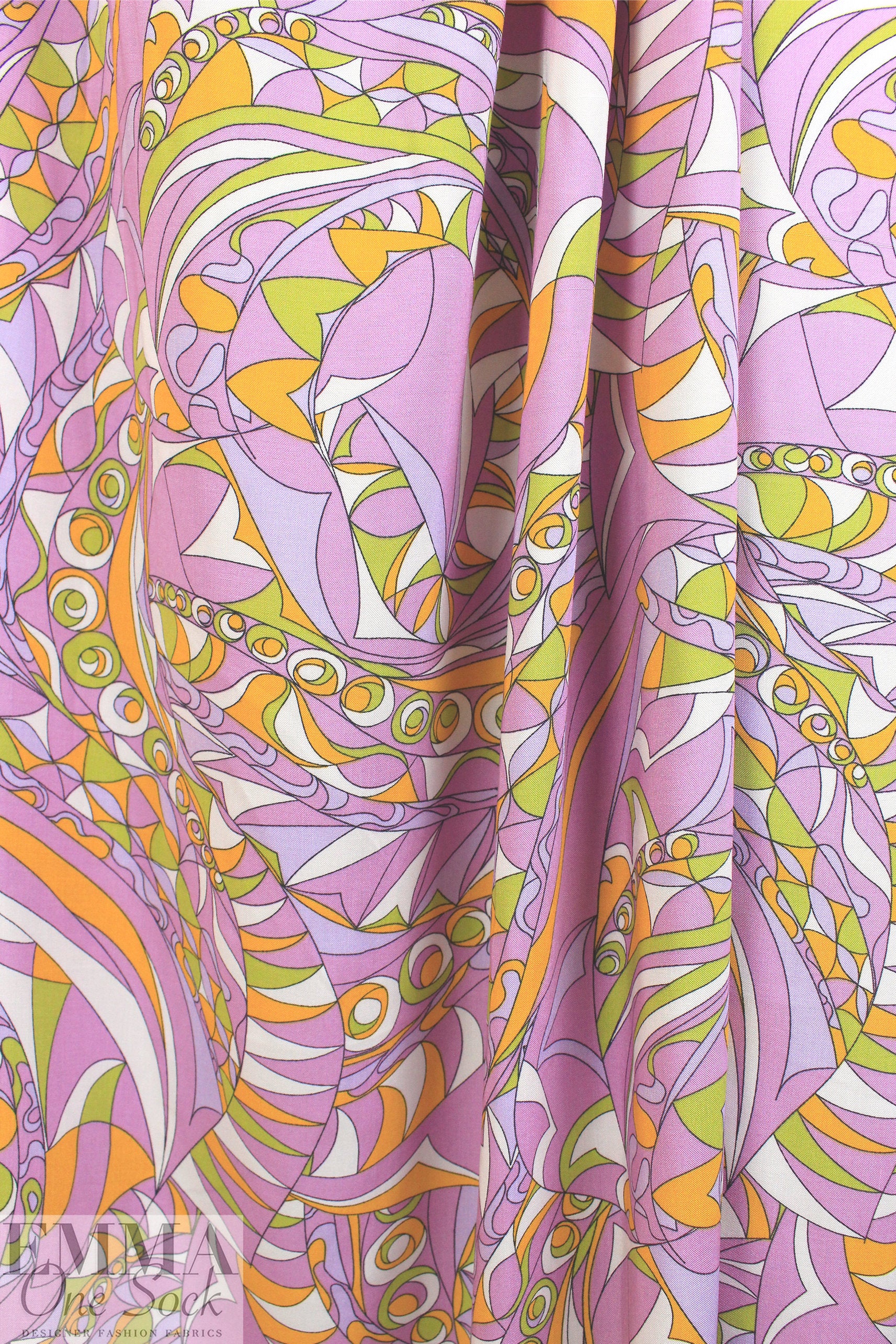 'Pucci-esque' Oeko-Tex viscose challis woven .625 yds