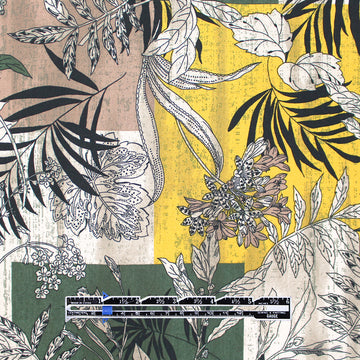 Italian 'nature folio' viscose challis woven 1.625 yd