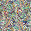 Italian 'whirling paisley' viscose dressweight woven 1.375 yds