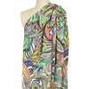 Italian 'whirling paisley' viscose dressweight woven 1.375 yds
