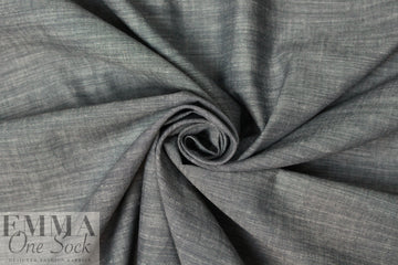 Generati0n Love cotton chambray shirting - blue-gray 1.75 yd