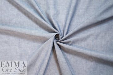 NY designer cotton chambray shirting - denim blue
