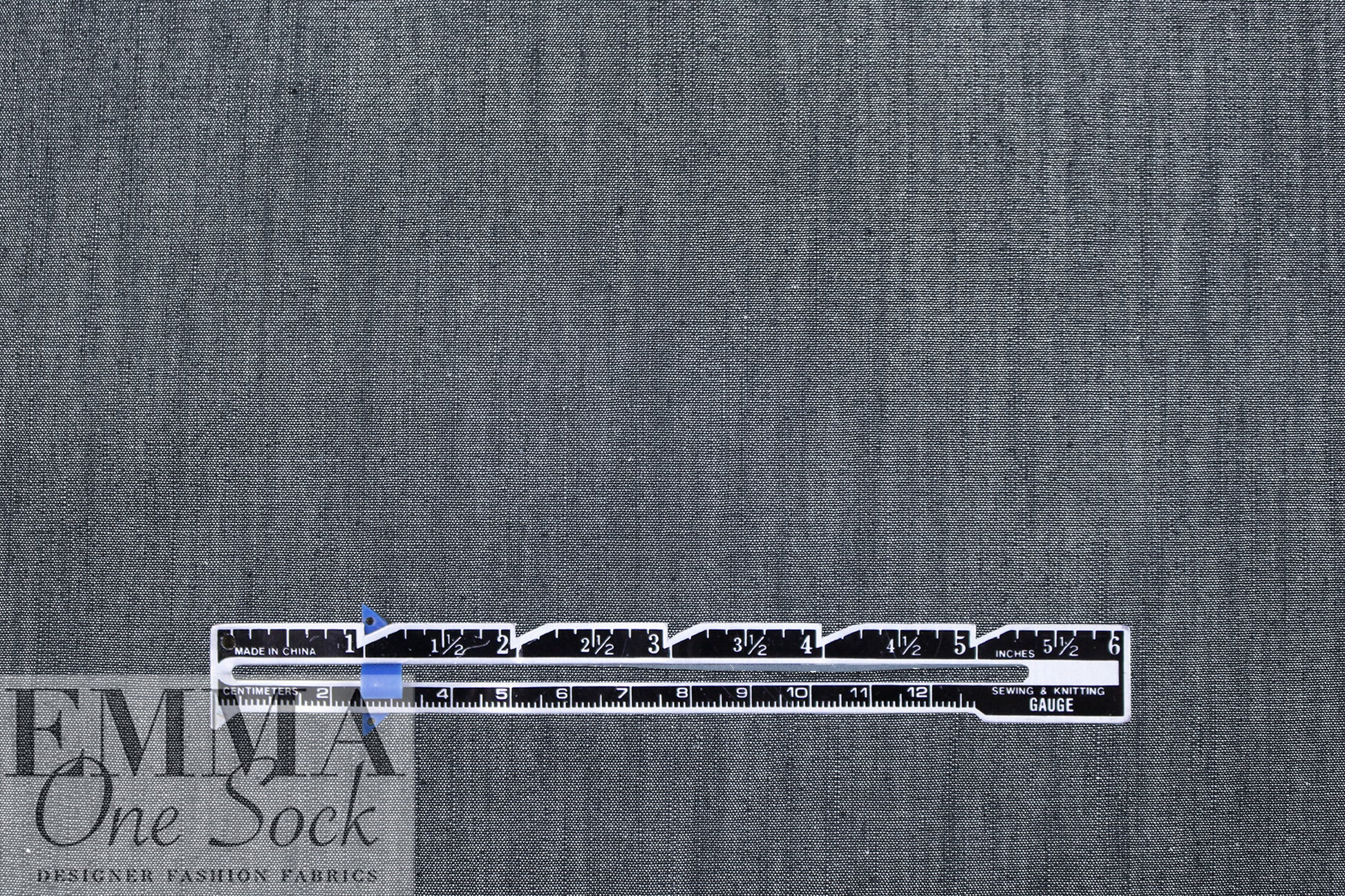 Italian upscale viscose/silk/elastic denim - midnight blue/gray .625 yds