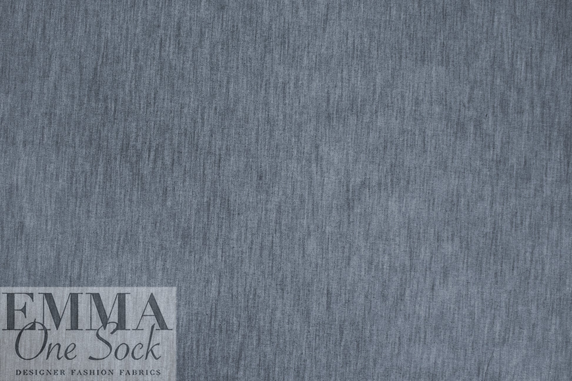 Italian upscale viscose/silk/elastic denim - midnight blue/gray 1.75 yds