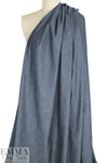 Italian upscale viscose/silk/elastic denim - midnight blue/gray 1.625 yd