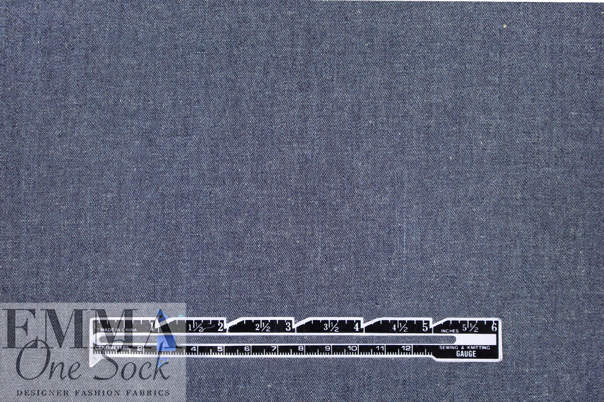 NY designer lightweight cotton chambray denim - dark blue .5 yds