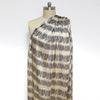 Italian 'shibori' yoryu polysilk - champagne/black