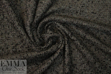 'French tweed' viscose blend boucle' - black 1.875 yd