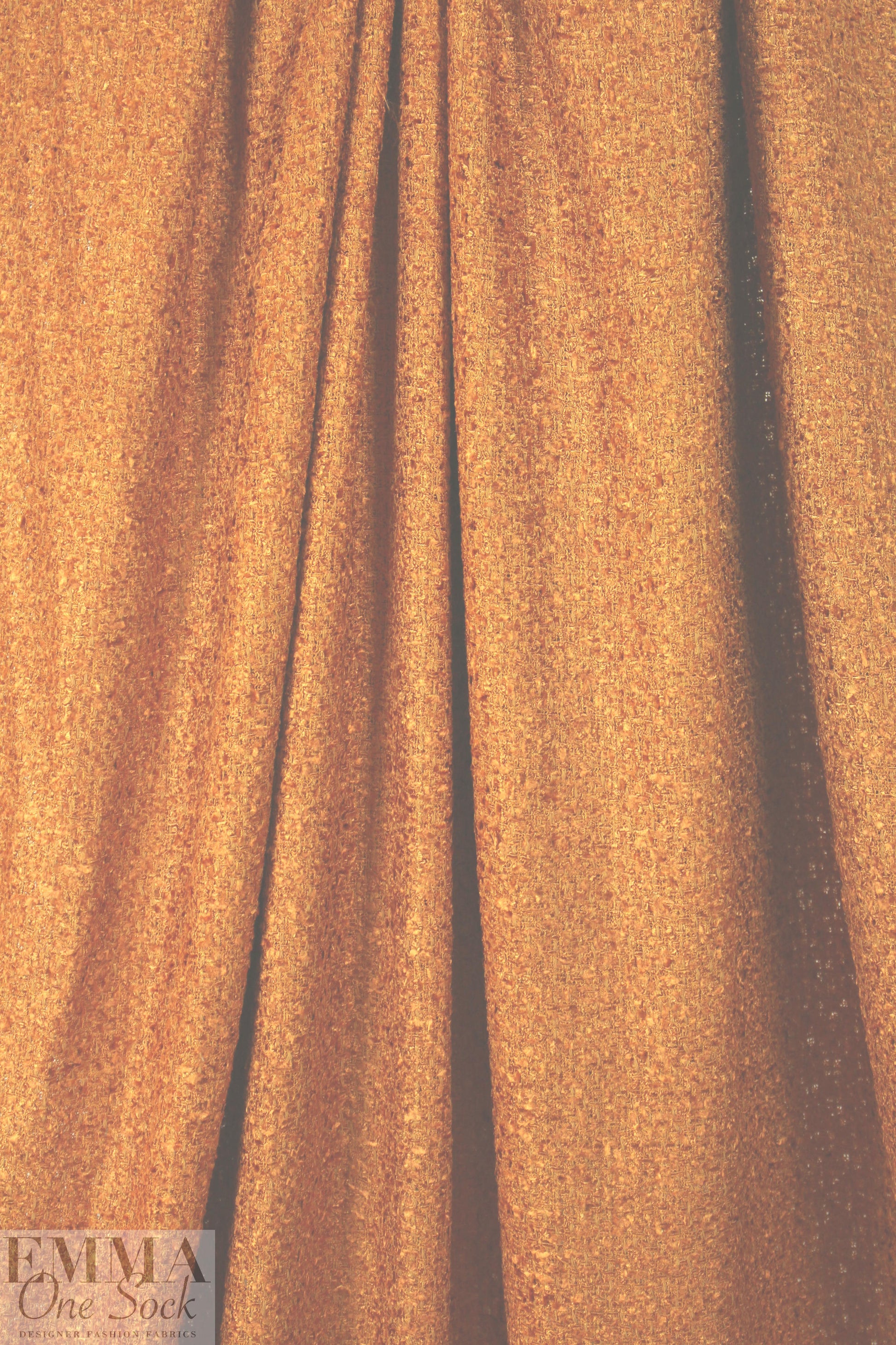 'French tweed' viscose blend boucle' - spicy orange