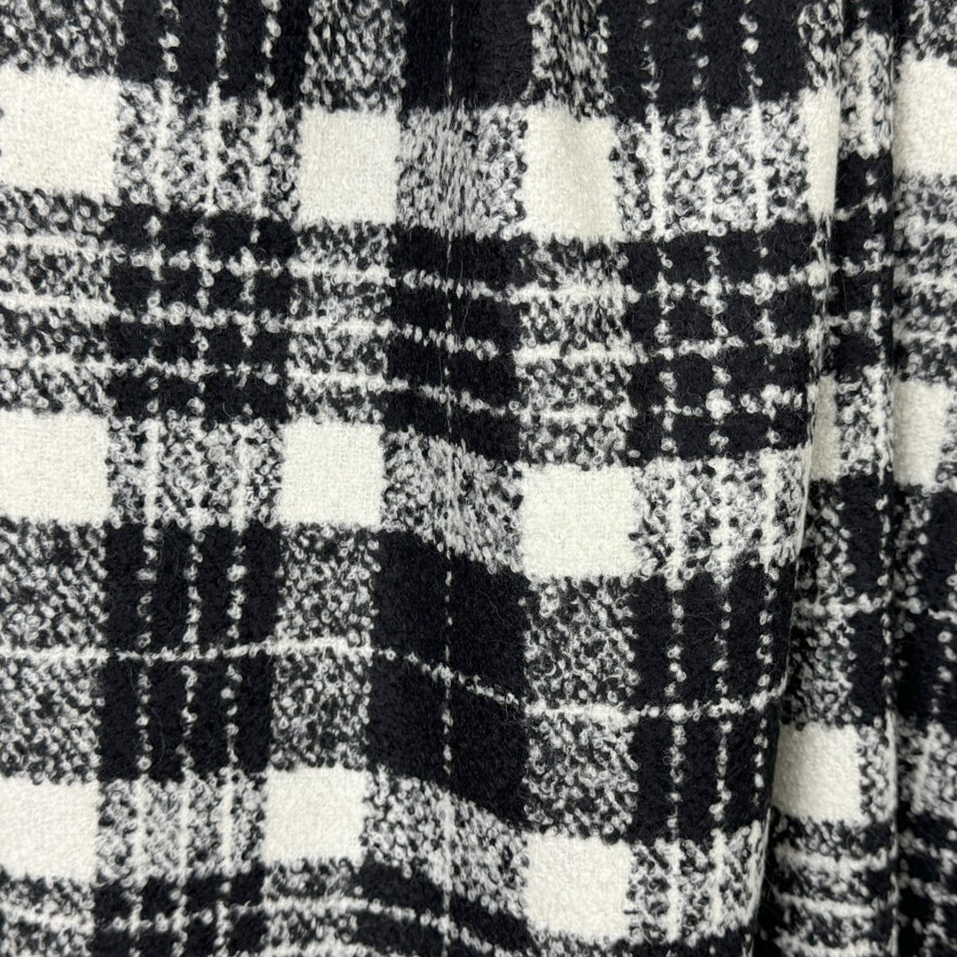 Ch@nel deadstock wool blend boucle' - black/winter white