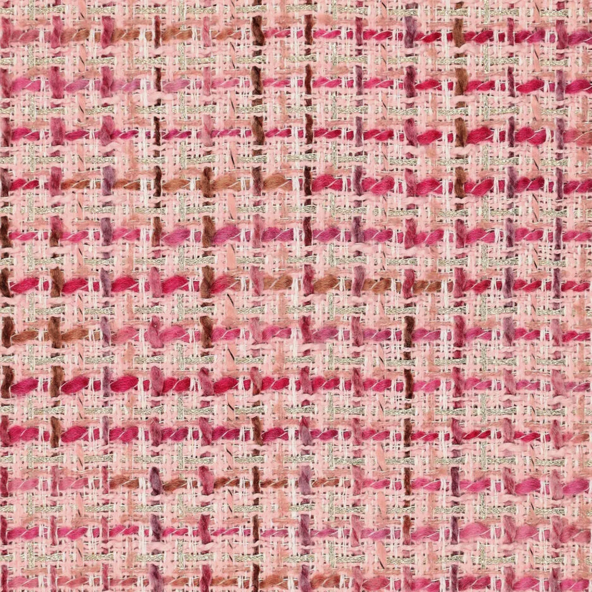 'Chanel-style' sparkly wool blend boucle' - berry/gold