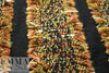 Italian Chane1 fringed stripe boucle' - spice/black/leaf 1.75 yd