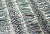 Chane1 fringed stripe boucle' - cloudy blue/black/cream
