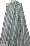 Chane1 fringed stripe boucle' - cloudy blue/black/cream