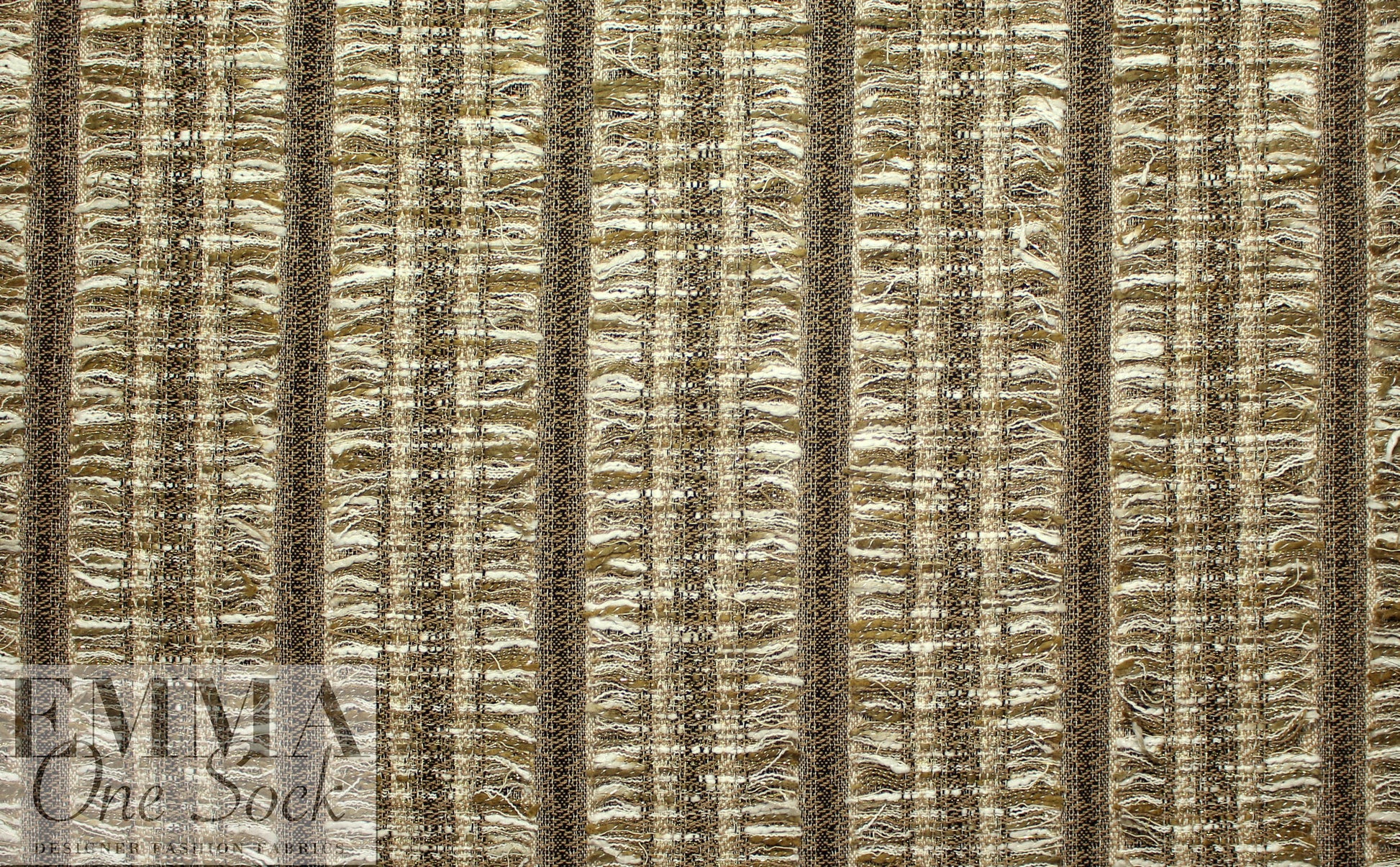 Chane1 fringed stripe boucle' - taupe/black/cream