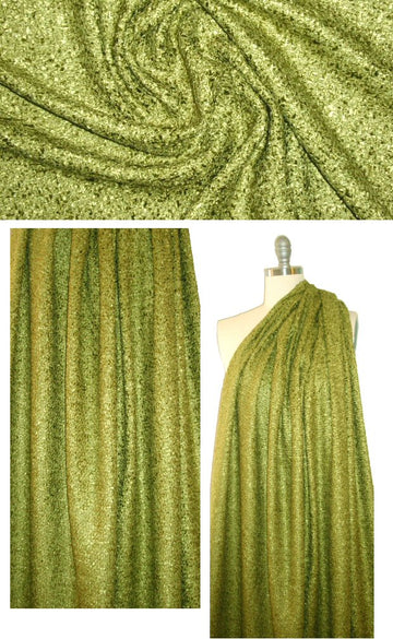 'French tweed' viscose blend boucle' - spring green 1.625 yd