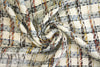 NY designer 'Chanel-style' autumn/cream boucle' plaid woven