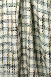 NY designer 'Chanel-style' autumn/cream boucle' plaid woven