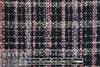 NY designer 'Chanel-style' midnight/red plaid woven