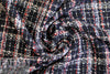 NY designer 'Chanel-style' midnight/red plaid woven