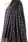 NY designer 'Chanel-style' midnight/red plaid woven