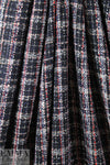 NY designer 'Chanel-style' midnight/red plaid woven