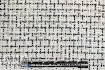 NY designer 'Chanel-style' black/white boucle' woven