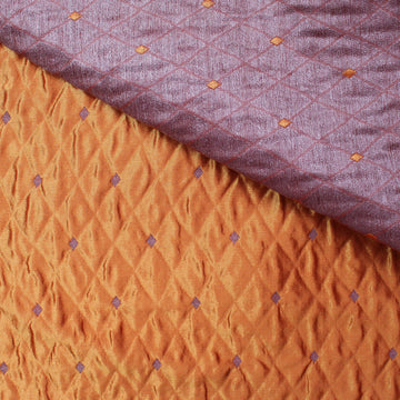 Italian all-silk changeant jacquard woven- copper