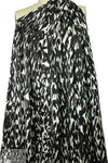 NY designer 'inky brushstrokes' silk charmeuse