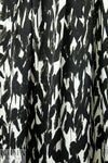 NY designer 'inky brushstrokes' silk charmeuse