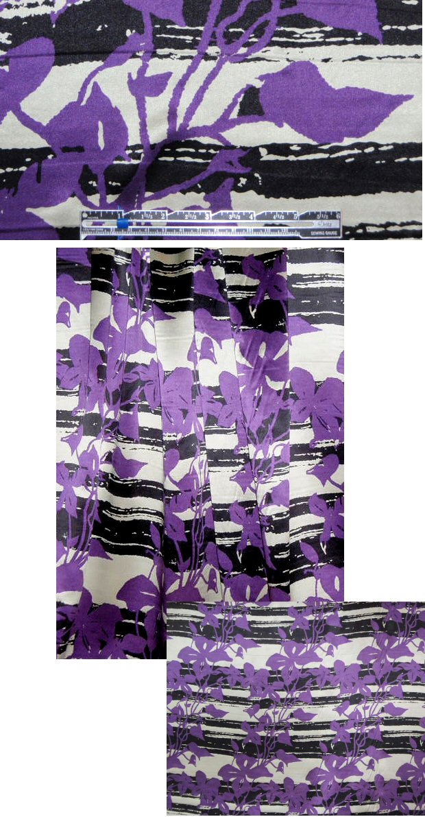 CA designer grape vines silk charmeuse